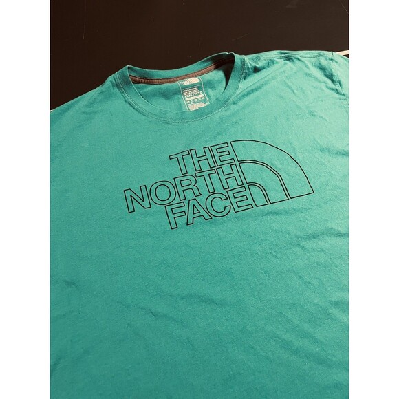 The North Face Short Sleeve Classic Fit Logo T-Shirt Tee 3XL Teal Big Tall - Picture 2 of 6